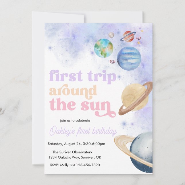 Première Invitation pour un Tour autour du Soleil  (Devant)