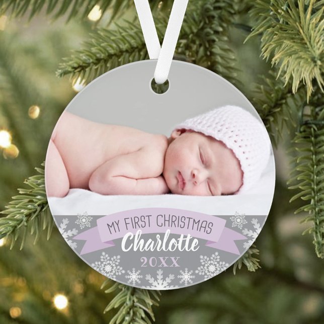 Première Lavande de Noël Purple Baby Girl Photo (Créateur téléchargé)