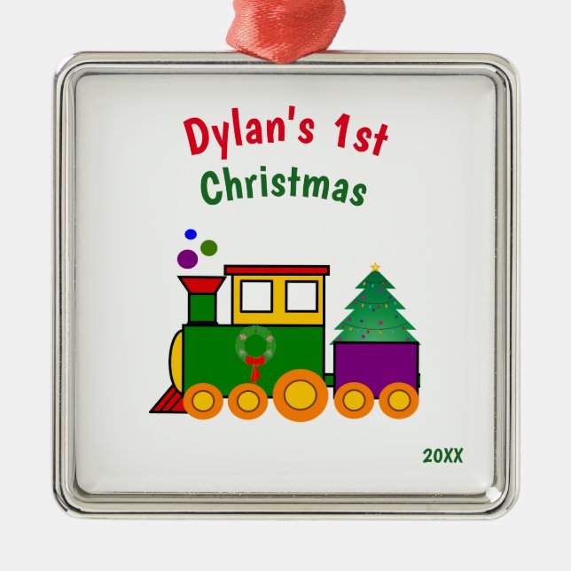Première locomotive de Noël de bébé en décoration (Devant)