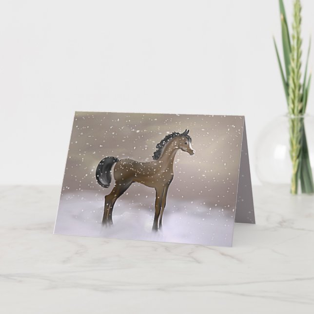 "Première neige" ~ Carte de voeux (Devant)