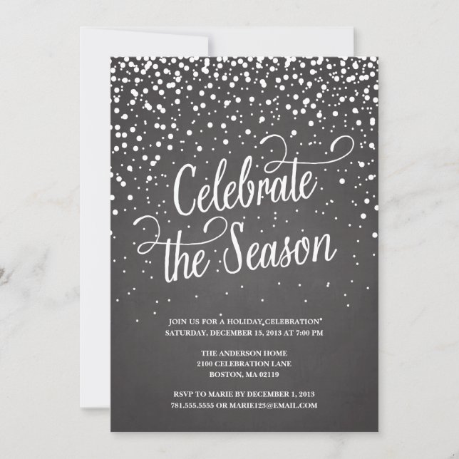 PREMIÈRE NEIGE | INVITATION DE FÊTE DE VACANCES (Devant)