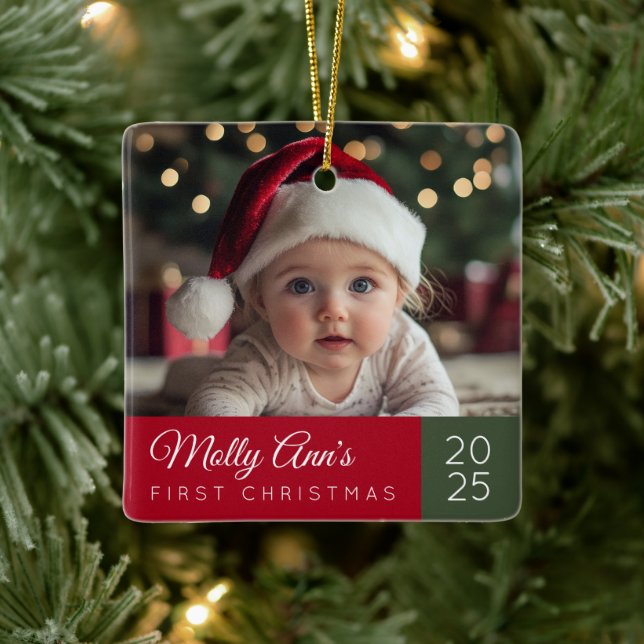 Première Noël de bébé Ornement en céramique (Arbre)
