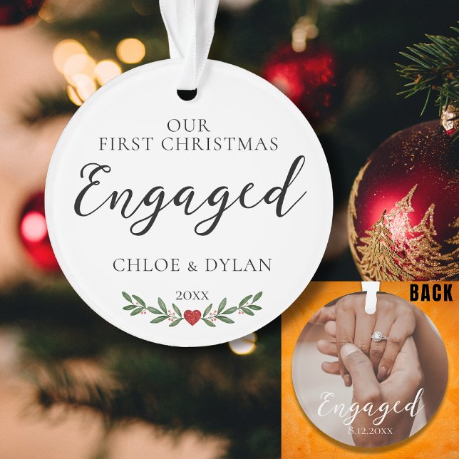 Première Noël Engagé Photo Keepsaké personnalisé (Créateur téléchargé)