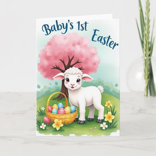 Première Pâques pour la carte de bébé (Devant)