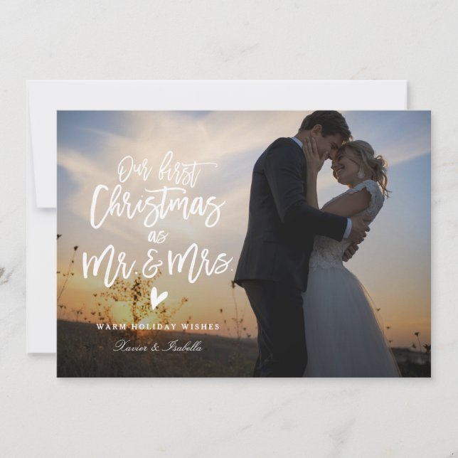 Première photo de Noël Carte de vœux de Noël (Devant)