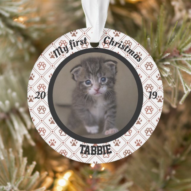 Première photo de Noël de Kitten personnalisé (Arbre)