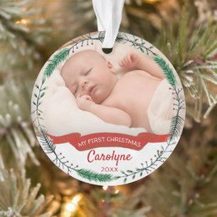 Première photo de Noël du bébé