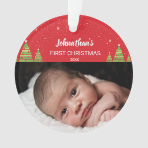 Première photo de Noël du bébé