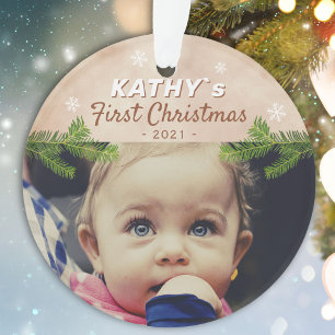 Première photo de Noël du bébé mou de la Pine de n