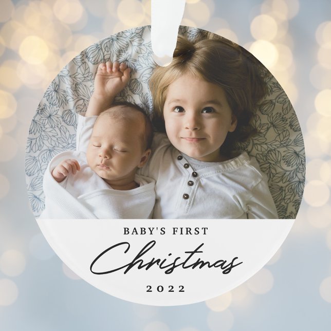 Première photo de Noël du bébé personnalisé modern (Créateur téléchargé)