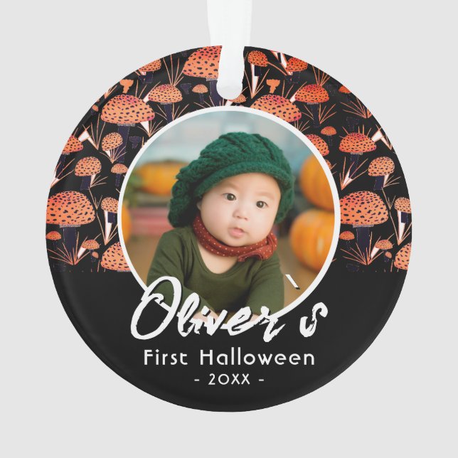 Première photo d'Halloween de champignon orange d' (dos)