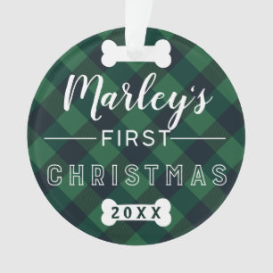 Première photo verte de plaid de Buffalo de Noël  