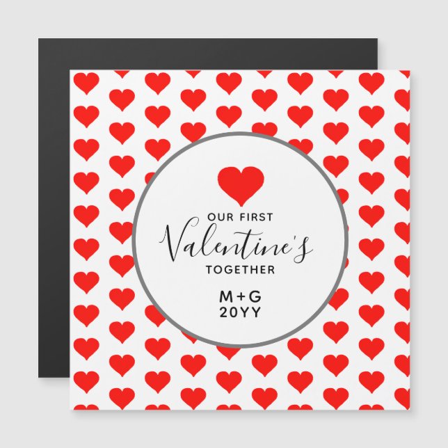 Première Saint Valentin Ensemble Coeurs Personnali (Devant / Derrière)