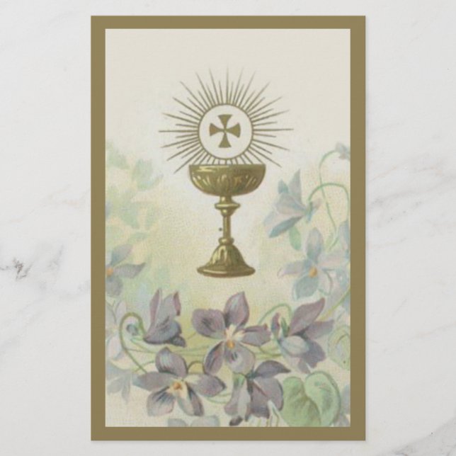 Première Sainte Communion Chalice Eucharistie cath (Devant)