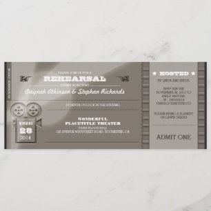 Première vidéo REHEARSAL DINNER Billets Invitation