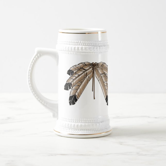 Premières nations Bière Mug Faune Art Stein Mug (Gauche)
