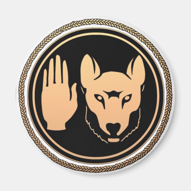 Premières nations Magnet Wolf Art autochtone Metis (Devant)