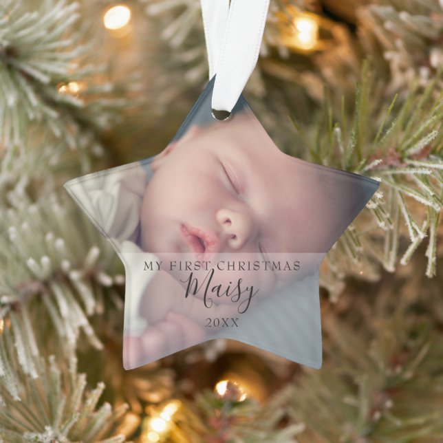 Premières photos de bébé à l'étoile de Noël  (Arbre)