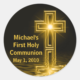 Premiers autocollants de la sainte communion de