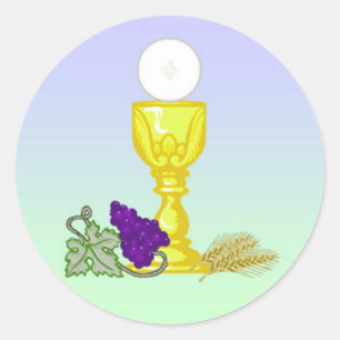 Premiers autocollants de sainte communion