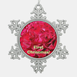 Premiers ornements de Noël Fleur de Rose Rouge