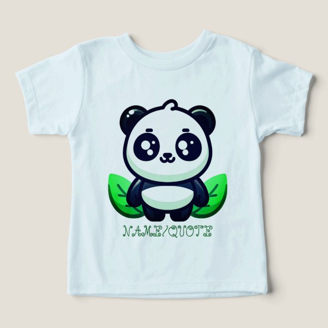 Premium Cute Panda And Leaves (Design Recto)