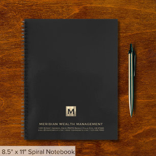 Premium Gold Monogram Financial Planner Carnet