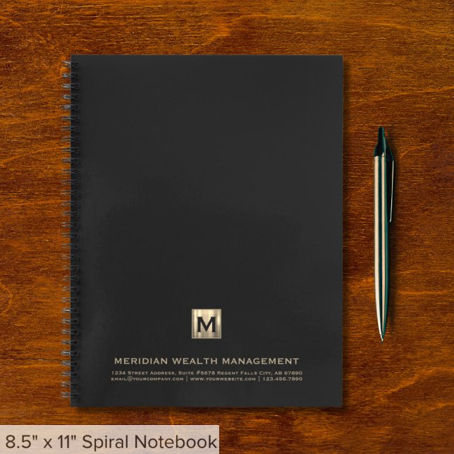Premium Gold Monogram Financial Planner Carnet (Créateur téléchargé)