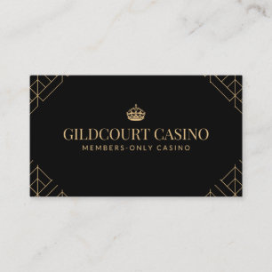 Premium Royal Black & Gold Classy Carte de visite 
