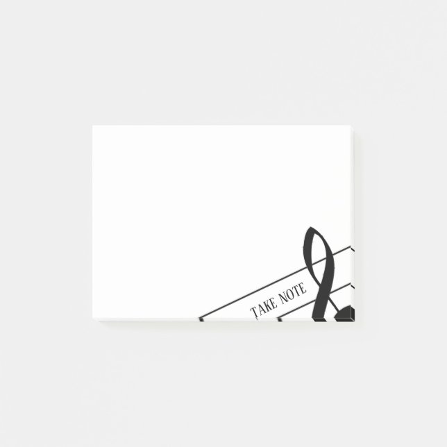 Prendre note Treble Clef Post-It Notes (Devant)