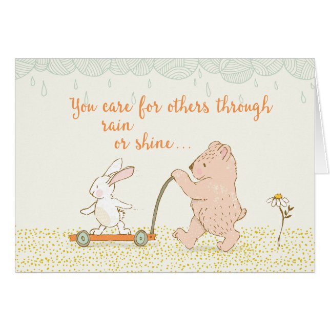 Prendre soin des autres, Ours & Lapin (Devant horizontal)