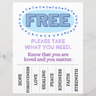 Prenez Ce Que Vous Avez Besoin Flyer (Bleu)