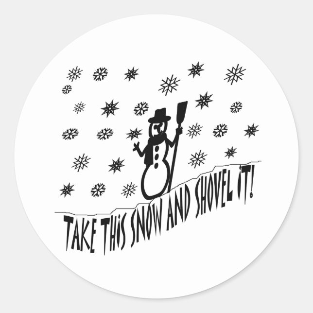 Prenez ce Sticker pour la neige et le Shovel (Devant)
