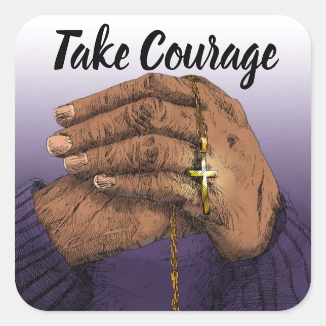 Prenez Courage Stickers Inspirationnels (Devant)