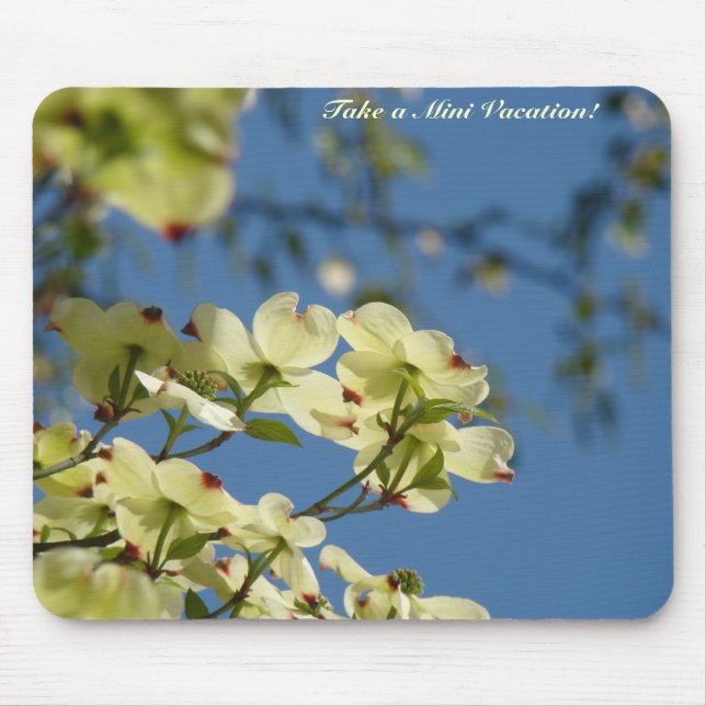 Prenez des mini-vacances ! Tapis de souris Fleurs  (Devant)