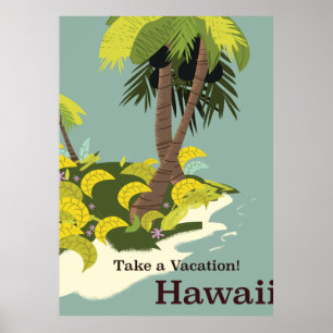 Prenez des vacances affiche de voyage vintage Hawa