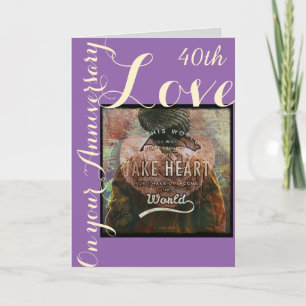 Prenez la carte d'anniversaire de coeur