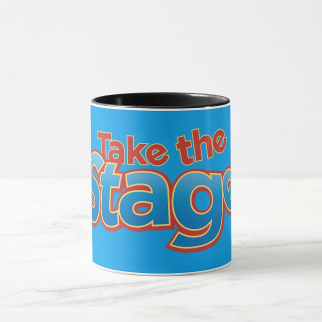 Prenez la tasse de sonnerie de noir d'étape (Centre)