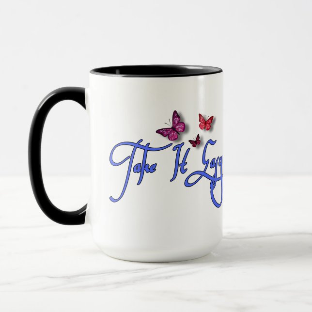 Prenez-le facilement - Mug de café motivationnel (Gauche)