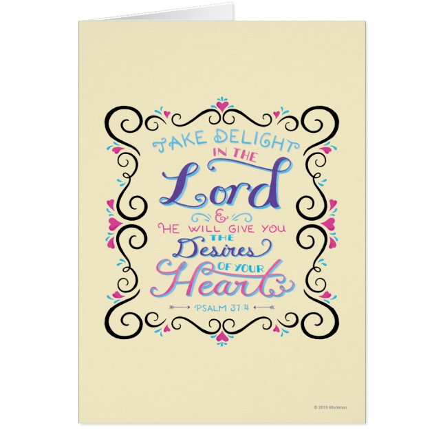 Prenez le plaisir dans le seigneur (Devant)