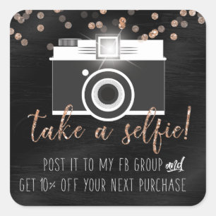 Prenez un autocollant de fidélité client Selfie Pe