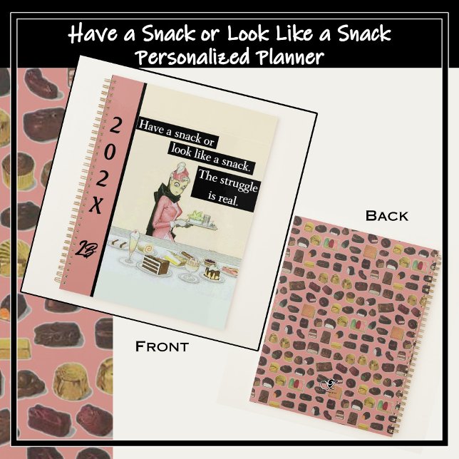 Prenez un en-cas ou ressemblez-vous à un en-cas -  (Vintage-style lady in a gorgeous pink dress walking past a dessert buffet.)