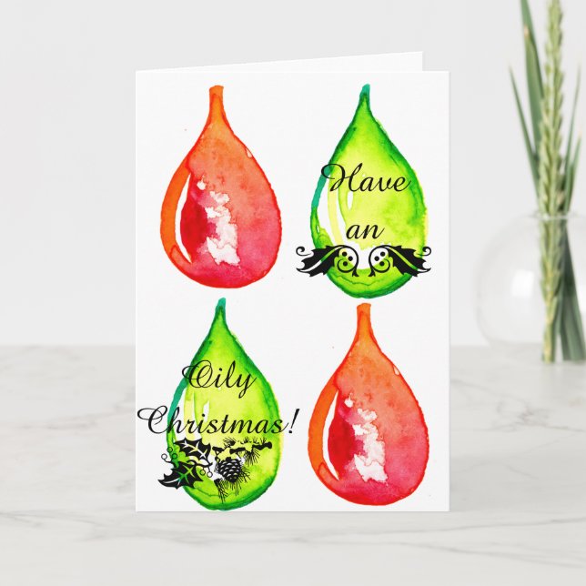 Prenez un Noël huileux ! Carte de vœux (Devant)