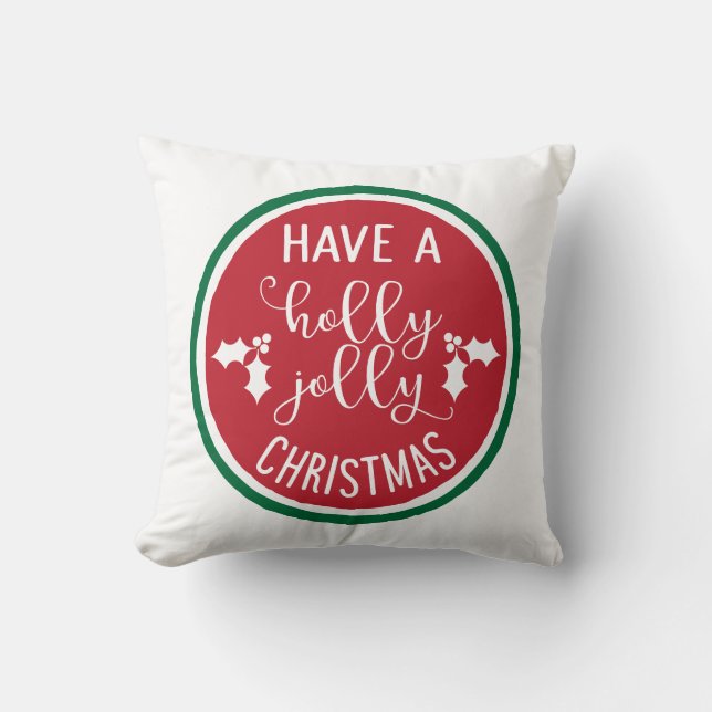 Prenez Un Oreiller De Noël Holly Jolly (Recto)