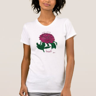 Prenez un T-shirt de pivoine de respiration