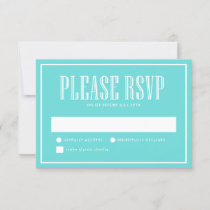Prenez un verre et soyez marié Carte RSVP bleue