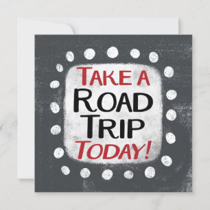 Prenez une carte de voeux pour un voyage routier a
