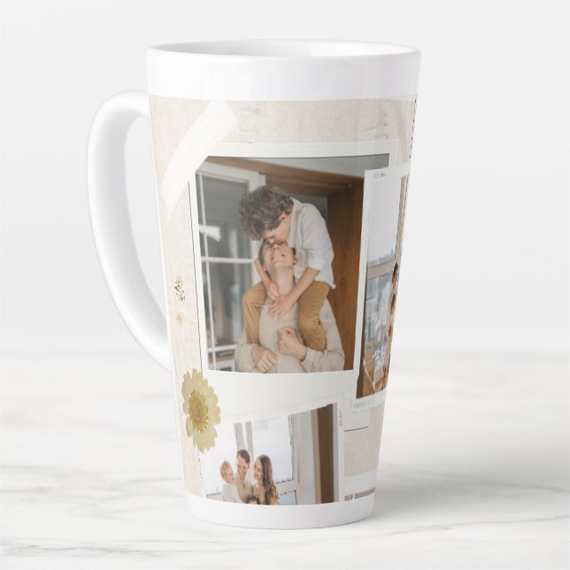 « Prenez une gorgée, faites une pause » Mug à Latt (Angle gauche)