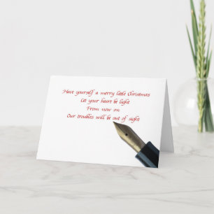 prenez une petite carte de noël