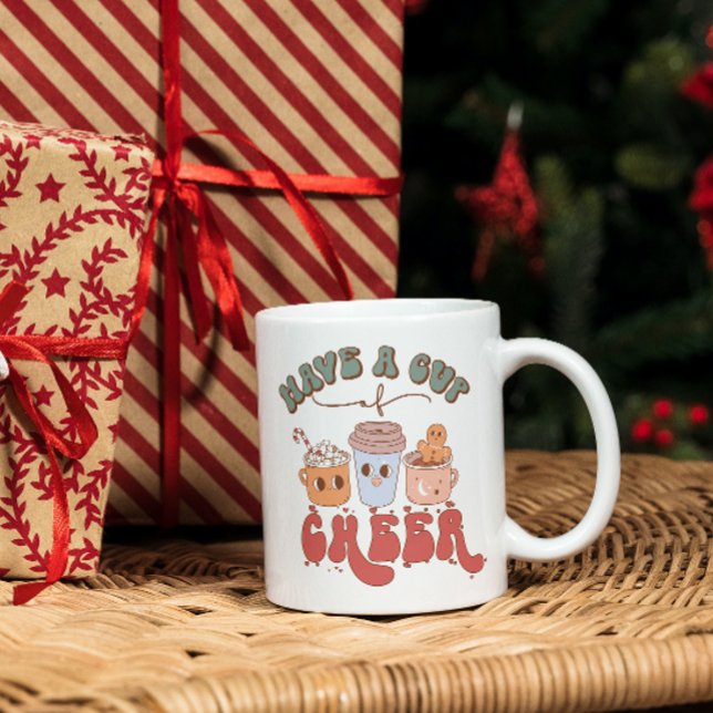Prenez une tasse de joie : Noël Boire du café Mug (Créateur téléchargé)